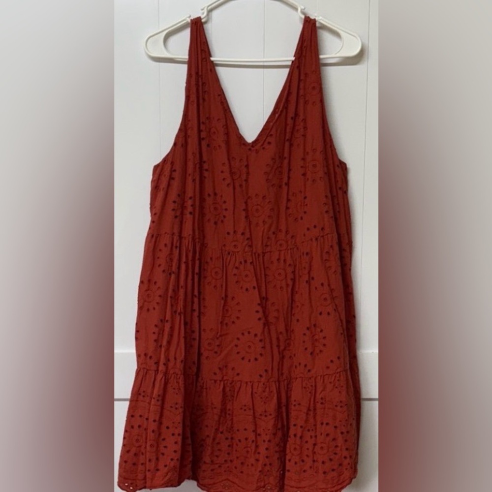 Boho Eyelet Lined Sleeveless Dress